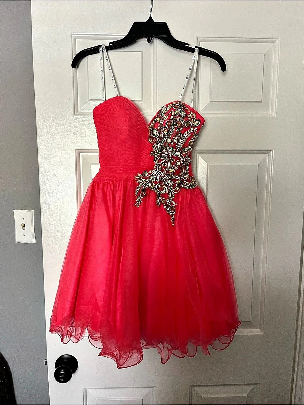 Embellished Bodice Pink Prom Dress Like New